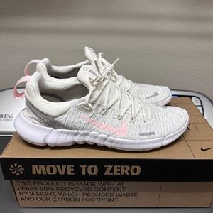 Like new *worn one time* Nike Free RN 5.0 Next Nature Pink/White